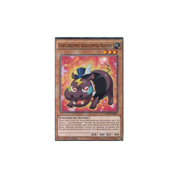 K&uuml;nstlerkumpel Ausgeflipptes Nilpferd INOV-DE003