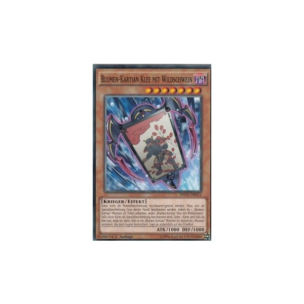 Blumen-Kartian Klee mit Wildschwein INOV-DE012