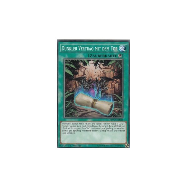 Dunkler Vertrag mit dem Tor SDPD-DE024