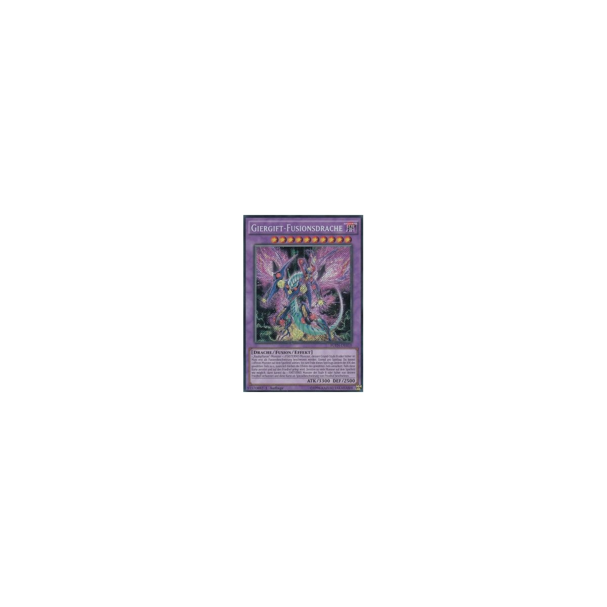 Yugioh Giergift-Fusionsdrache FUEN-DE010 Secret Rare 1. Auflage Deutsch