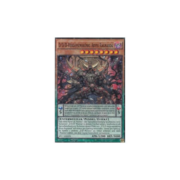 D/D/D-Vergessensk&ouml;nig Abyss Ragnarok STARFOIL SP17-DE029