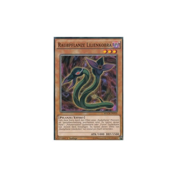 Raubpflanze Lilienkobra MACR-DE010