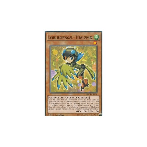 Lyrikliedervogel - T&uuml;rkisspatz MACR-DE014