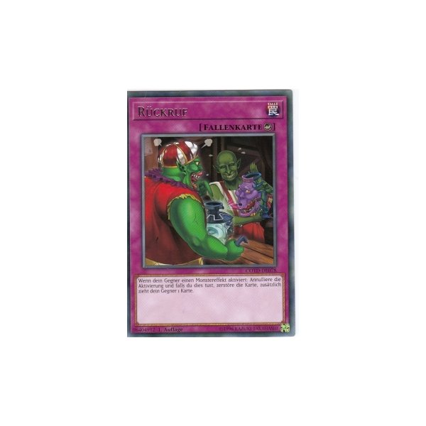 R&uuml;ckruf COTD-DE078