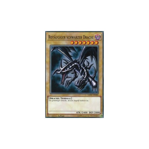 Rot&auml;ugiger schwarzer Drache LEDU-DE000