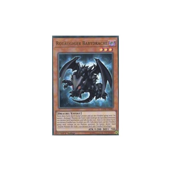 Rot&auml;ugiger Babydrache LEDU-DE001