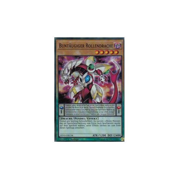 Bunt&auml;ugiger Rollendrache LEDD-DEC04