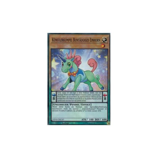 K&uuml;nstlerkumpel Bunt&auml;ugiges Einhorn LEDD-DEC07