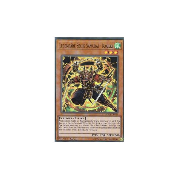 Legend&auml;re Sechs Samurai - Kageki SPWA-DE043