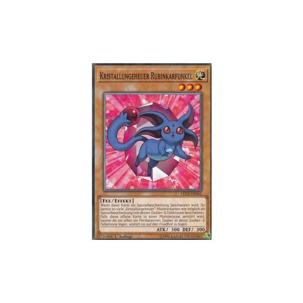 Kristallungeheuer Rubinkarfunkel LED2-DE041