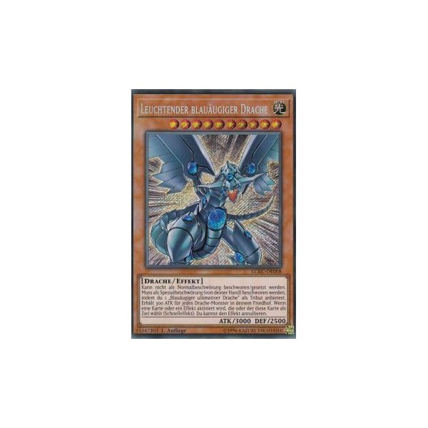 Leuchtender blau&auml;ugiger Drache LCKC-DE008