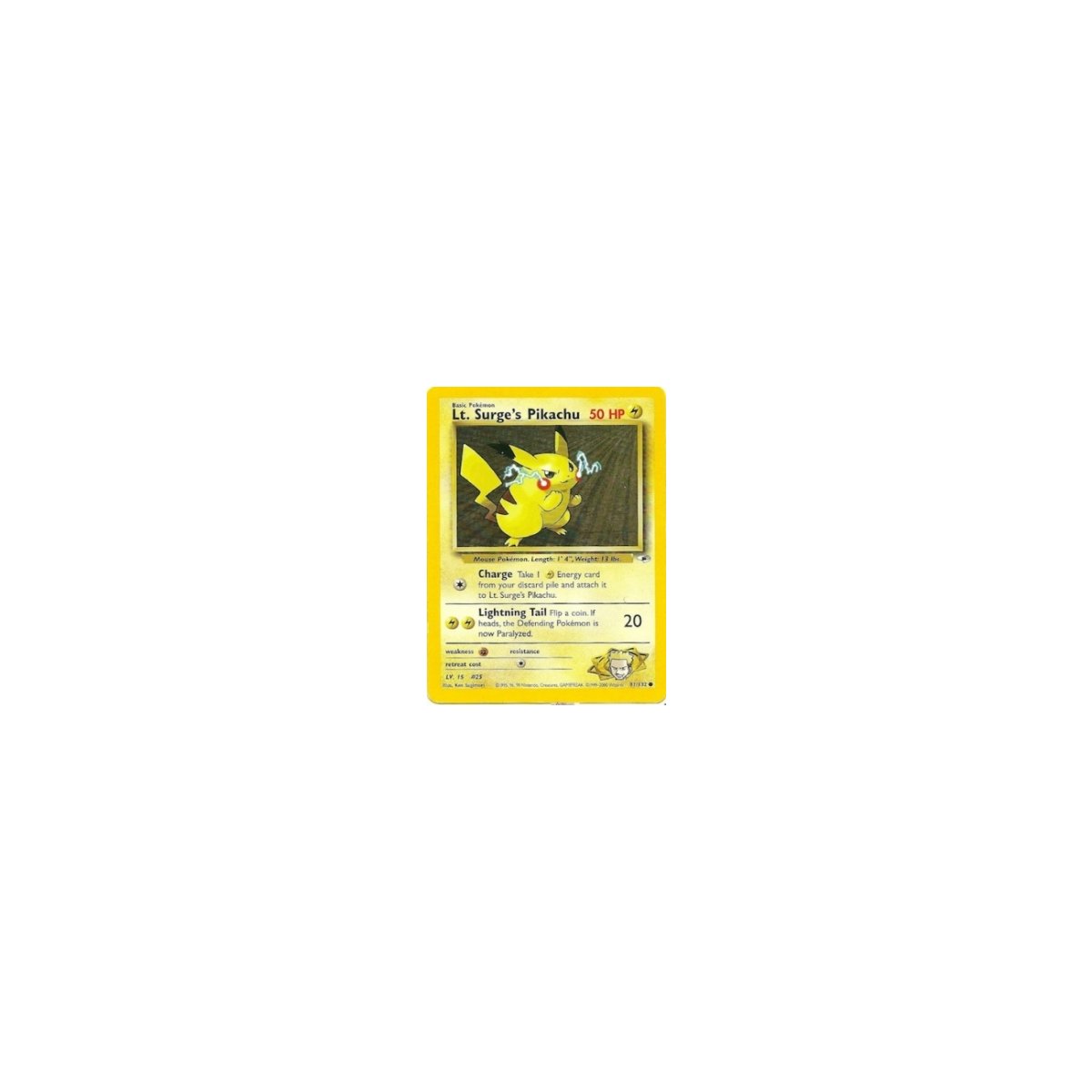 lt surge's pikachu pokemon card Pikachu (055/217) [Mega Evolution: Ascended Heroes] main image 1