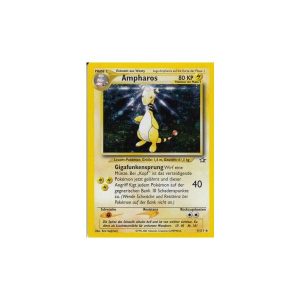 Ampharos 001/111 Holo