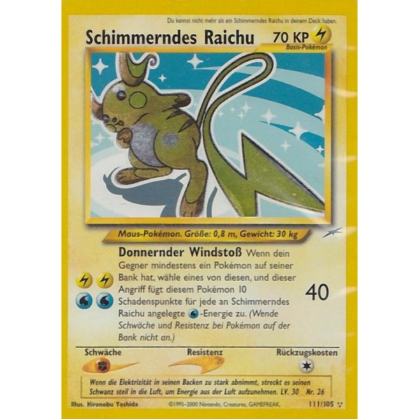 Schimmerndes Raichu 111/105