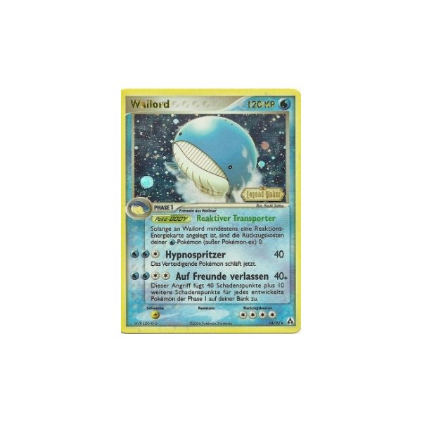 Wailord REVERSE HOLO GOLD