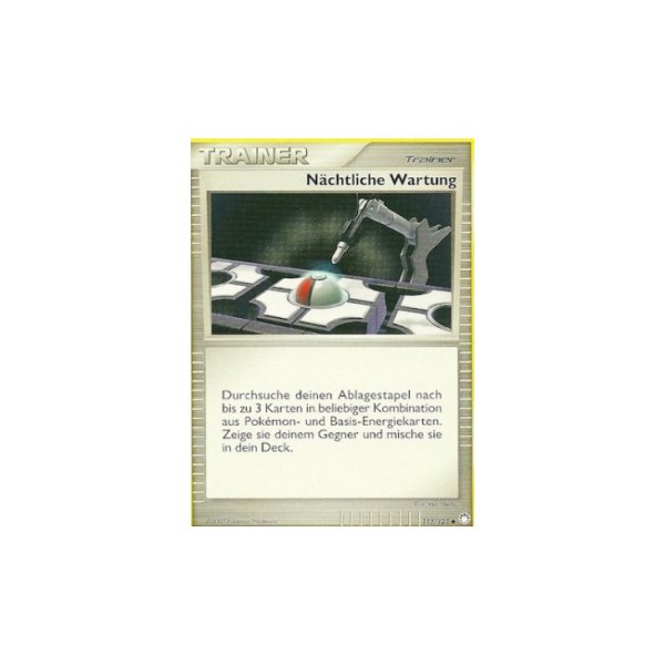N&auml;chtliche Wartung