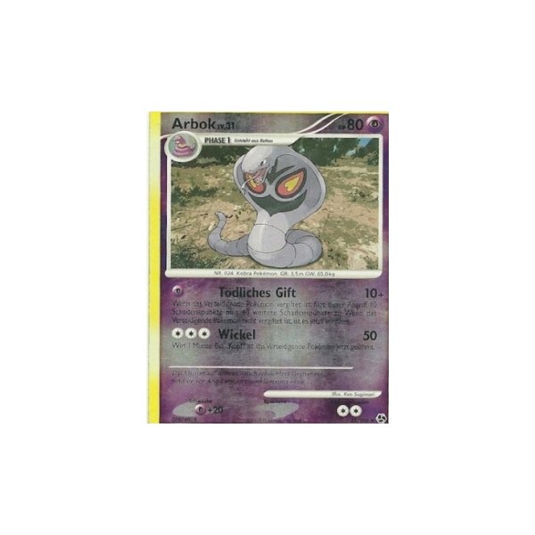 Pokemon Karte Arbok HOLO Epische Begegnungen kaufen bei GttG Pokemon Karte Arbok HOLO Epische Begegnungen kaufen bei GttG