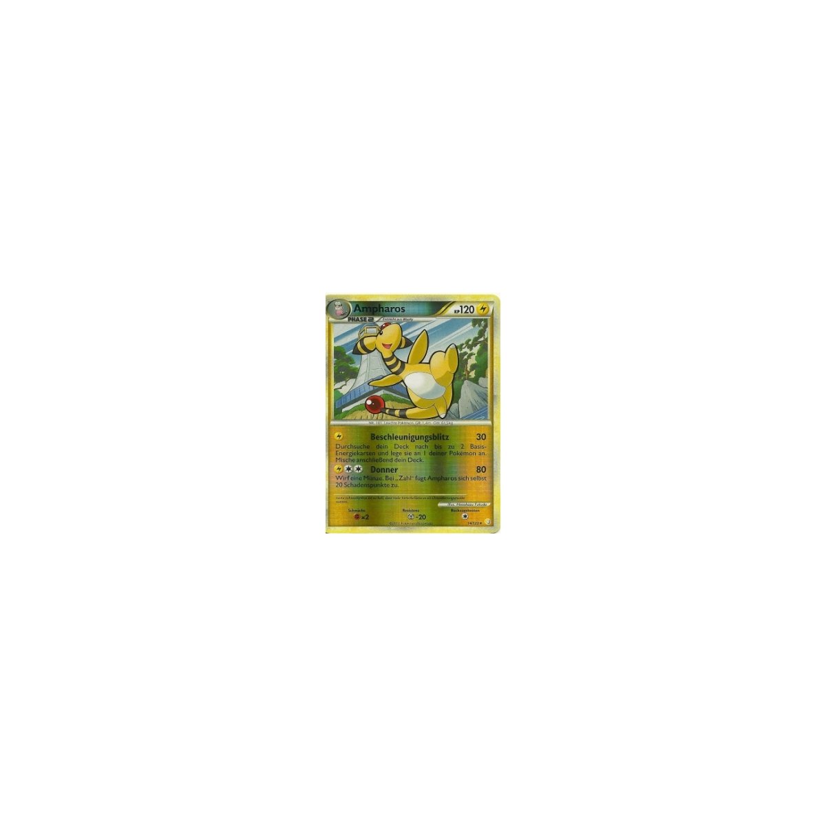 Pokemon Heartgold Soulsilver 14/123 Ampharos Deutsch 