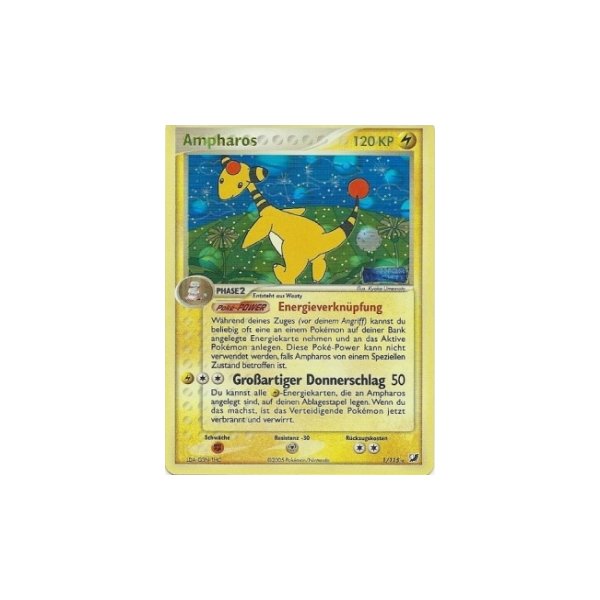 Ampharos REVERSE HOLO GOLD