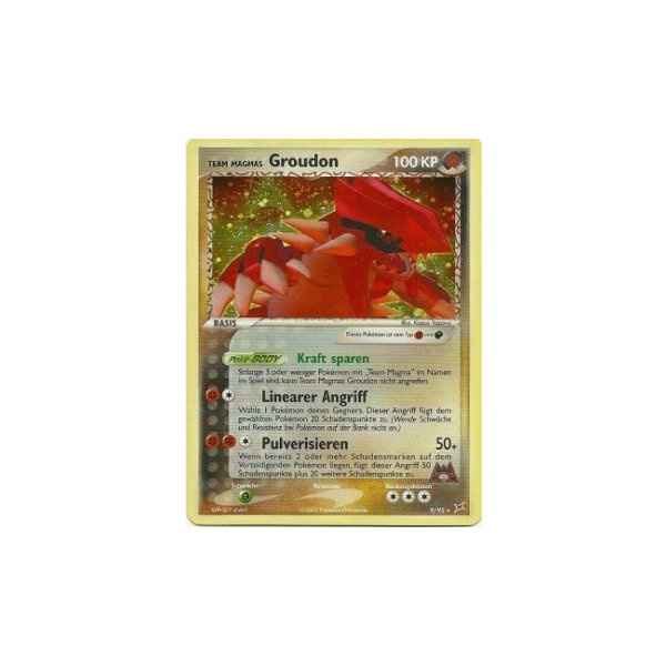 Team Magmas Groudon REVERSE HOLO