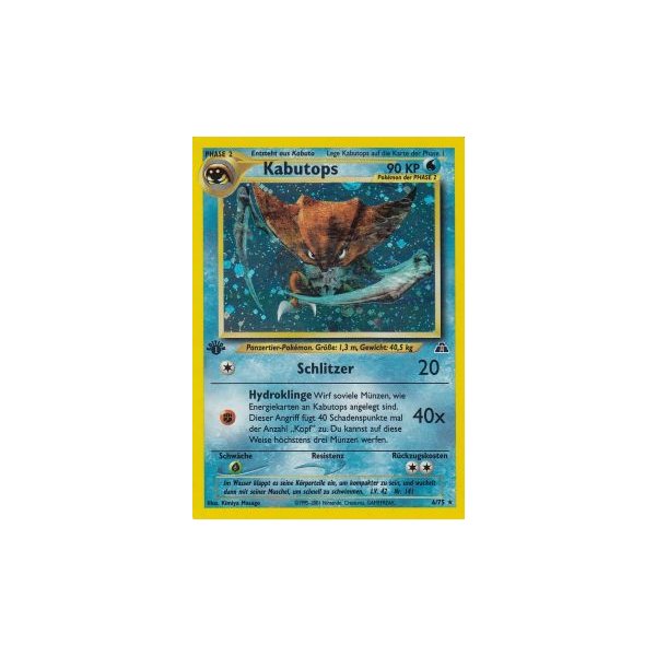 Kabutops 6/75 HOLO 1. Edition