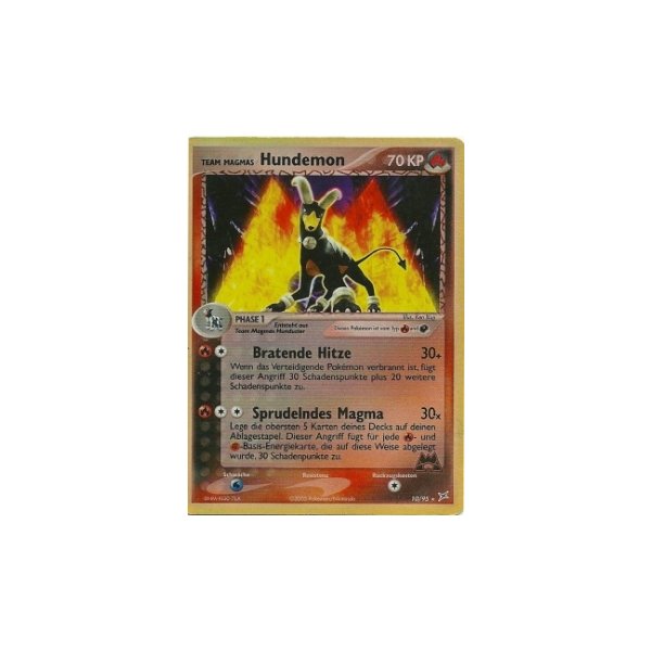 Team Magmas Hundemon 10/95 REVERSE HOLO