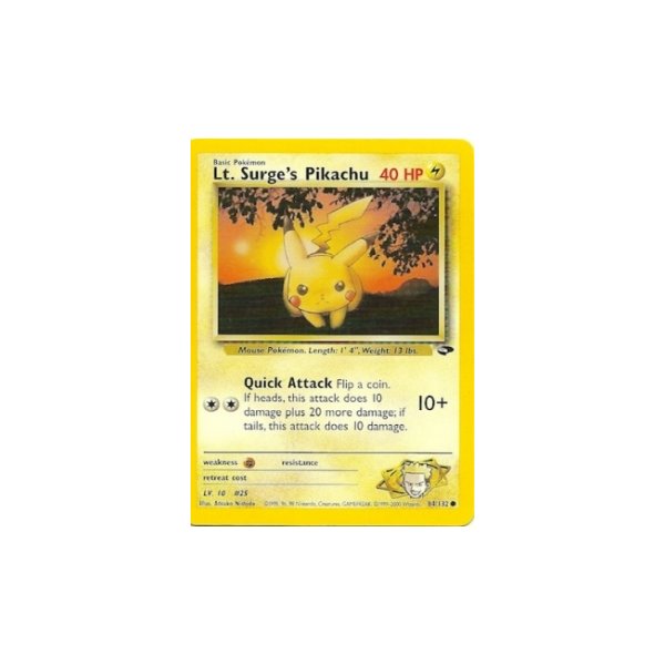 Lt. Surges Pikachu  1. Edition
