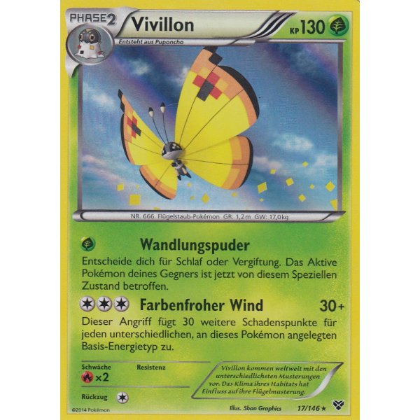 Vivillon 017/146 HOLO GELB