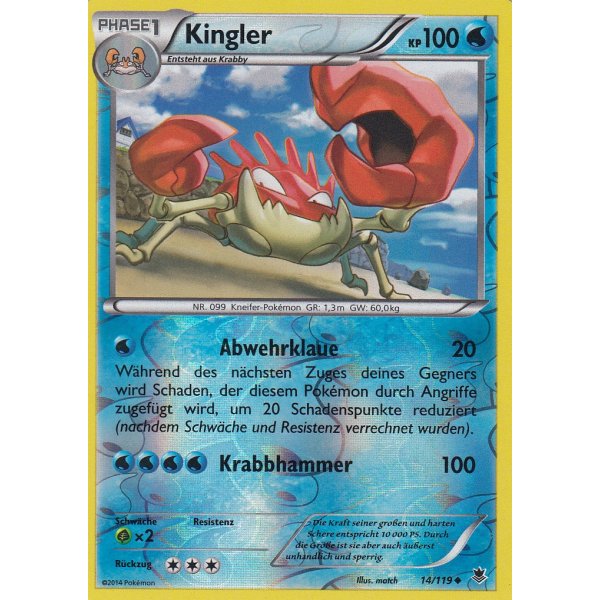 Kingler 014/119 REVERSE HOLO