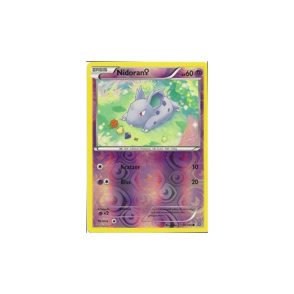 Nidoran w 066/160 REVERSE HOLO
