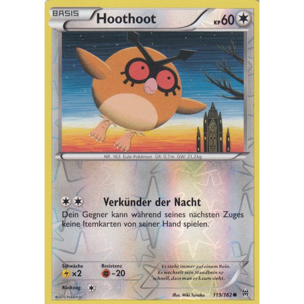 Hoothoot 119/162 REVERSE HOLO