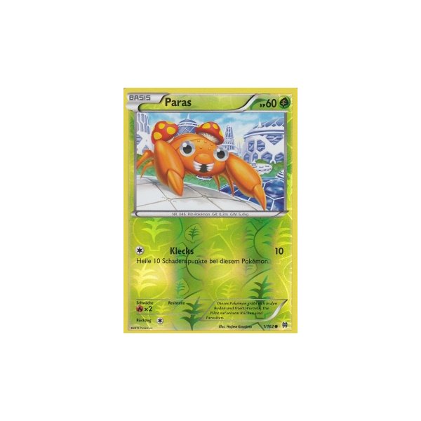 Paras 001/162 REVERSE HOLO