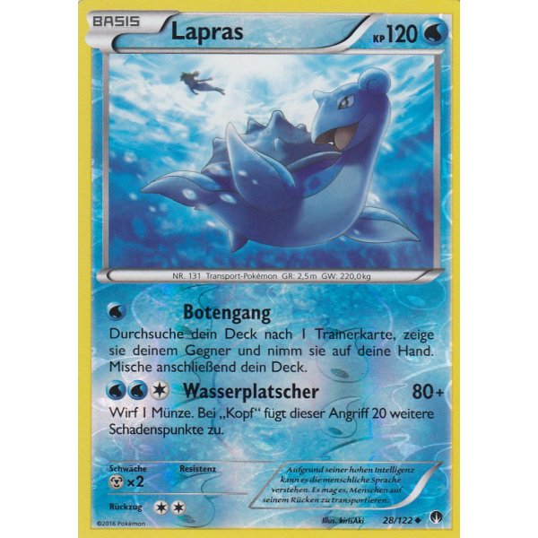 Lapras 028/122 REVERSE HOLO