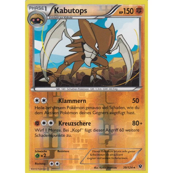 Kabutops 039/124 REVERSE HOLO