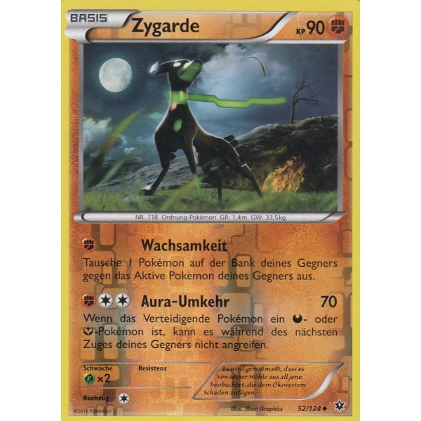 Zygarde 052/124 REVERSE HOLO