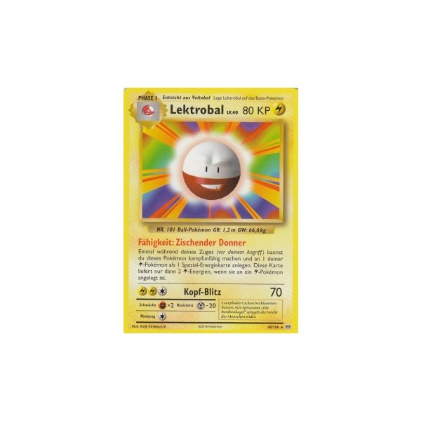 2016 Mint 2er Set Lektrobal 40/108 Rare Pokemonkarte Evolution