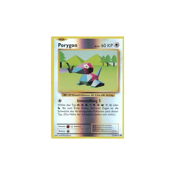 Pokemon XY Evolutions Porygon Reverse Holo 71/108