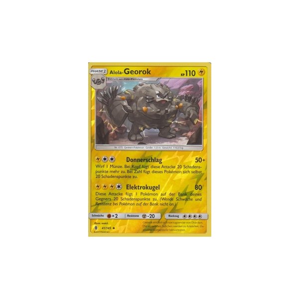 Alola-Georok 041/145 REVERSE HOLO