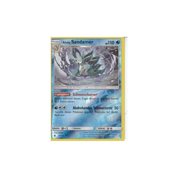 Alola-Sandamer 020/145 REVERSE HOLO