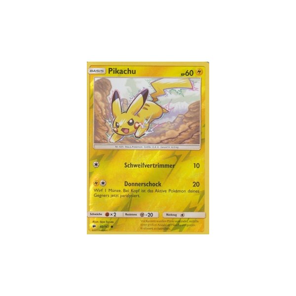 Pikachu 040/147 REVERSE HOLO