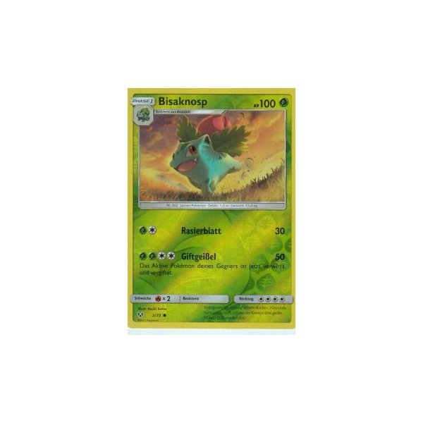 Pokemon Bisaknosp 2/73 Reverse Holo Schimmernde Legenden Deutsch NM-M 