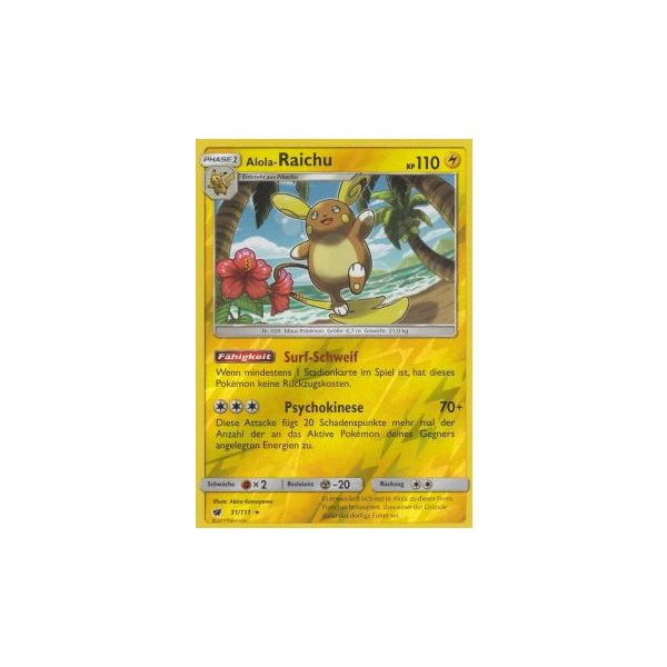 Alola-Raichu 031/111 REVERSE HOLO