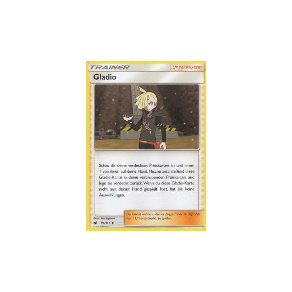 Pokemon Karte Trading Card Aufziehen der Sturmröte Nr 95/111 Gladio deutsch