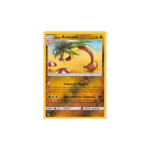 Alola-Kokowei 095/156 REVERSE HOLO