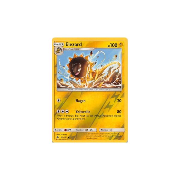 Pokemon 38/131 elezard-reverse Holo-gris de la lichtfinsternis