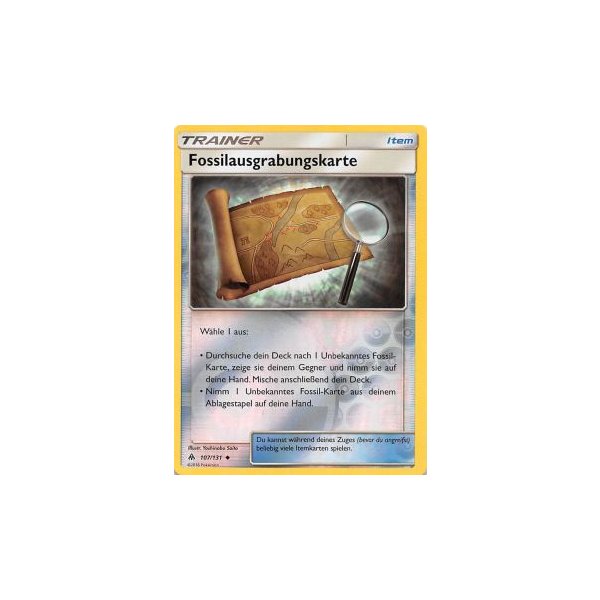 Fossilausgrabungskarte 107/131 REVERSE HOLO