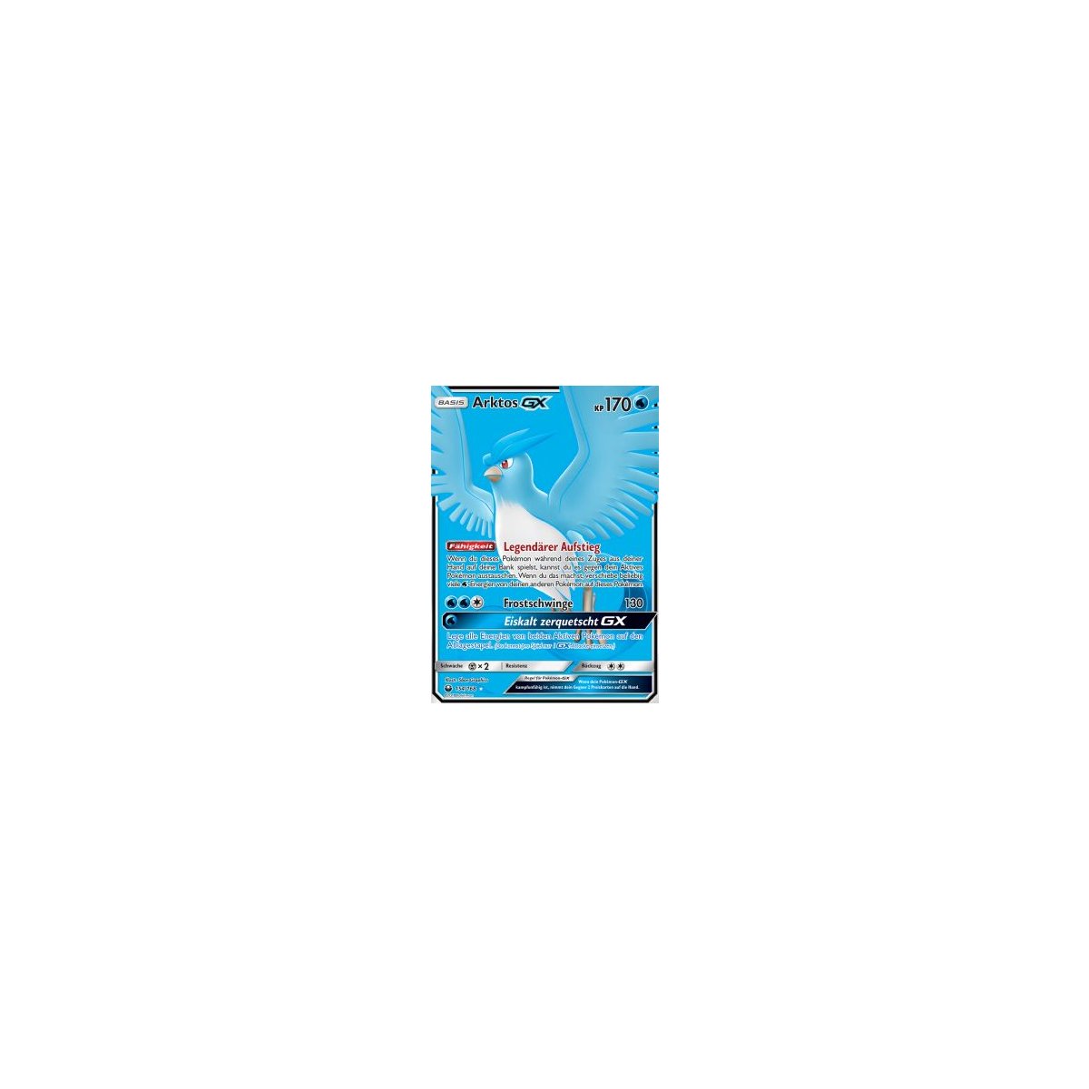 tempête le firmament 154/168 FULL ART Pokemonkarte Arktos GX