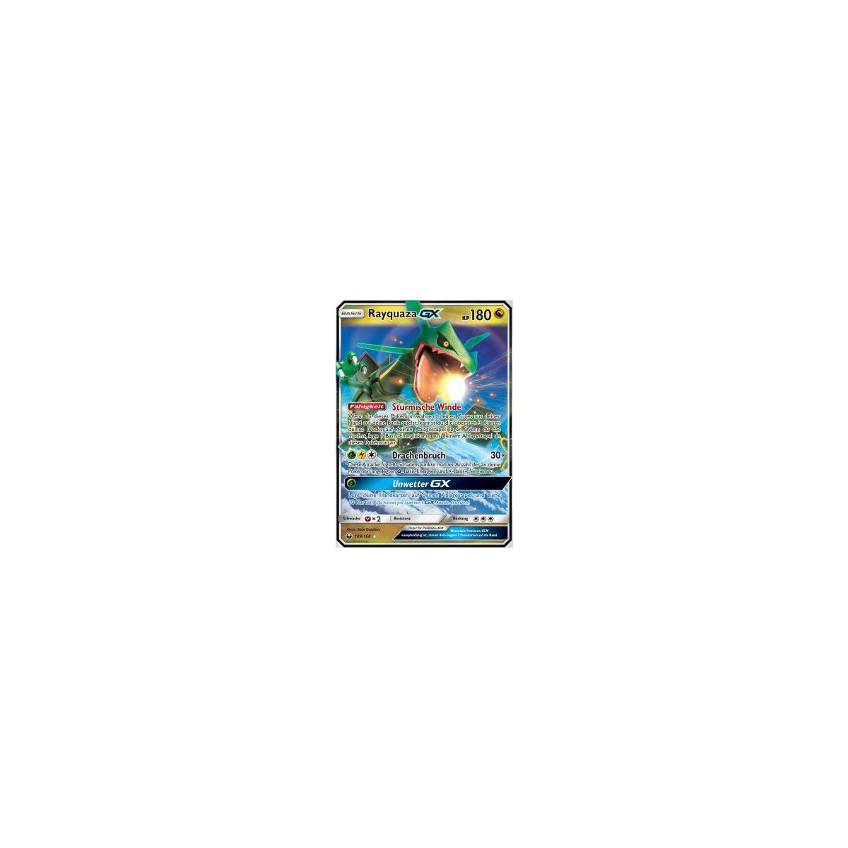 Sturm am Firmament Rayquaza GX- 109/168 Pokemon Karte DE