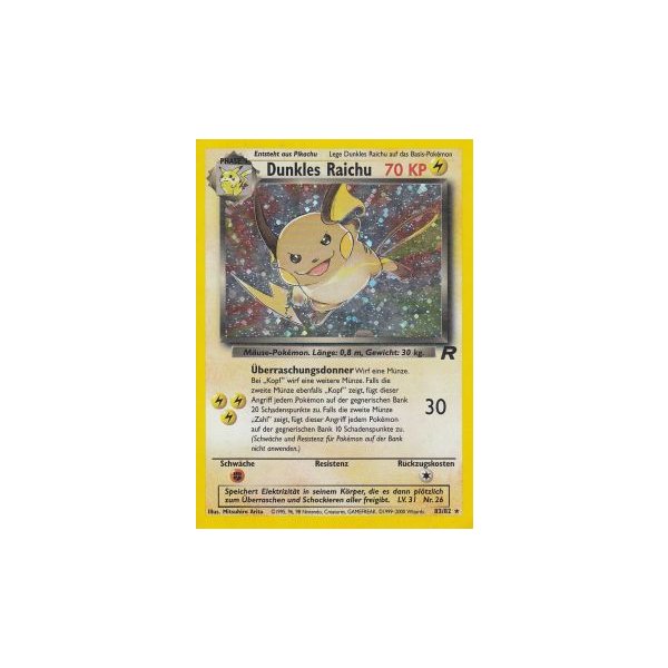 Dunkles Raichu HOLO BESPIELT