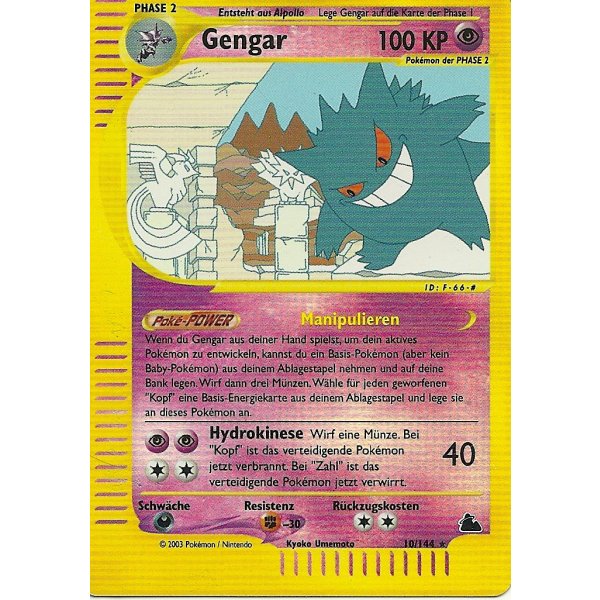 Gengar 10/144 HOLO BESPIELT